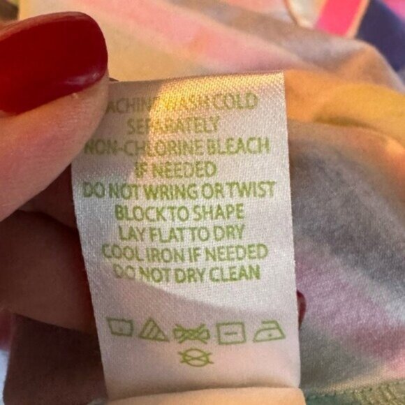 Lilly Pulitzer Magnolia Dress Medium Stripe Asymmetric Euro Summer Coastal Artsy - Picture 10 of 11